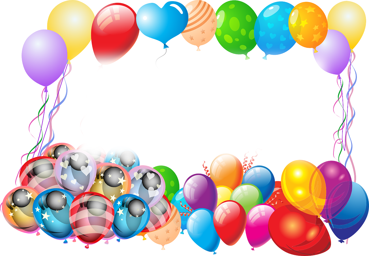 Balloons Birthday Greeting Png Image - Happy Birthday In Punjabi (1280x889)