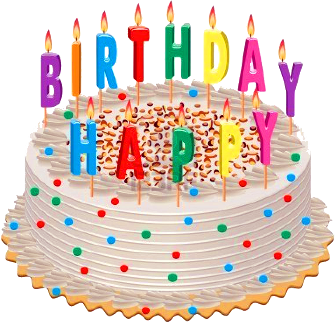 The Collection Of Funny And Lovely Birthday Wishes - Birthday Cake With Candles (1194x1200)