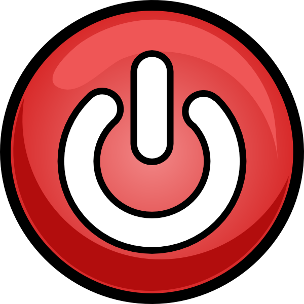 Power Button Clip Art - Red Power Button Logo (600x600)
