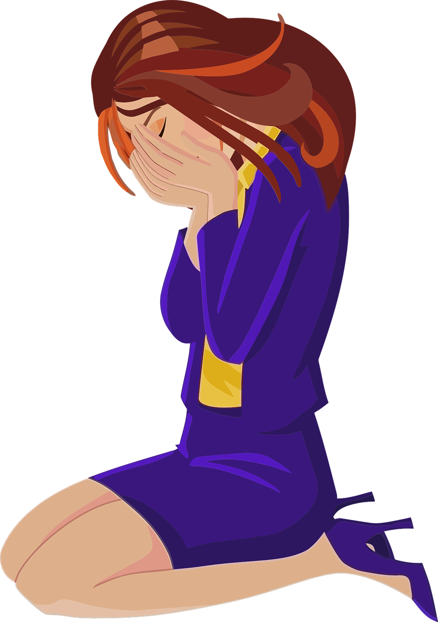 Medium Image - Sad Woman Clipart (903x1280)