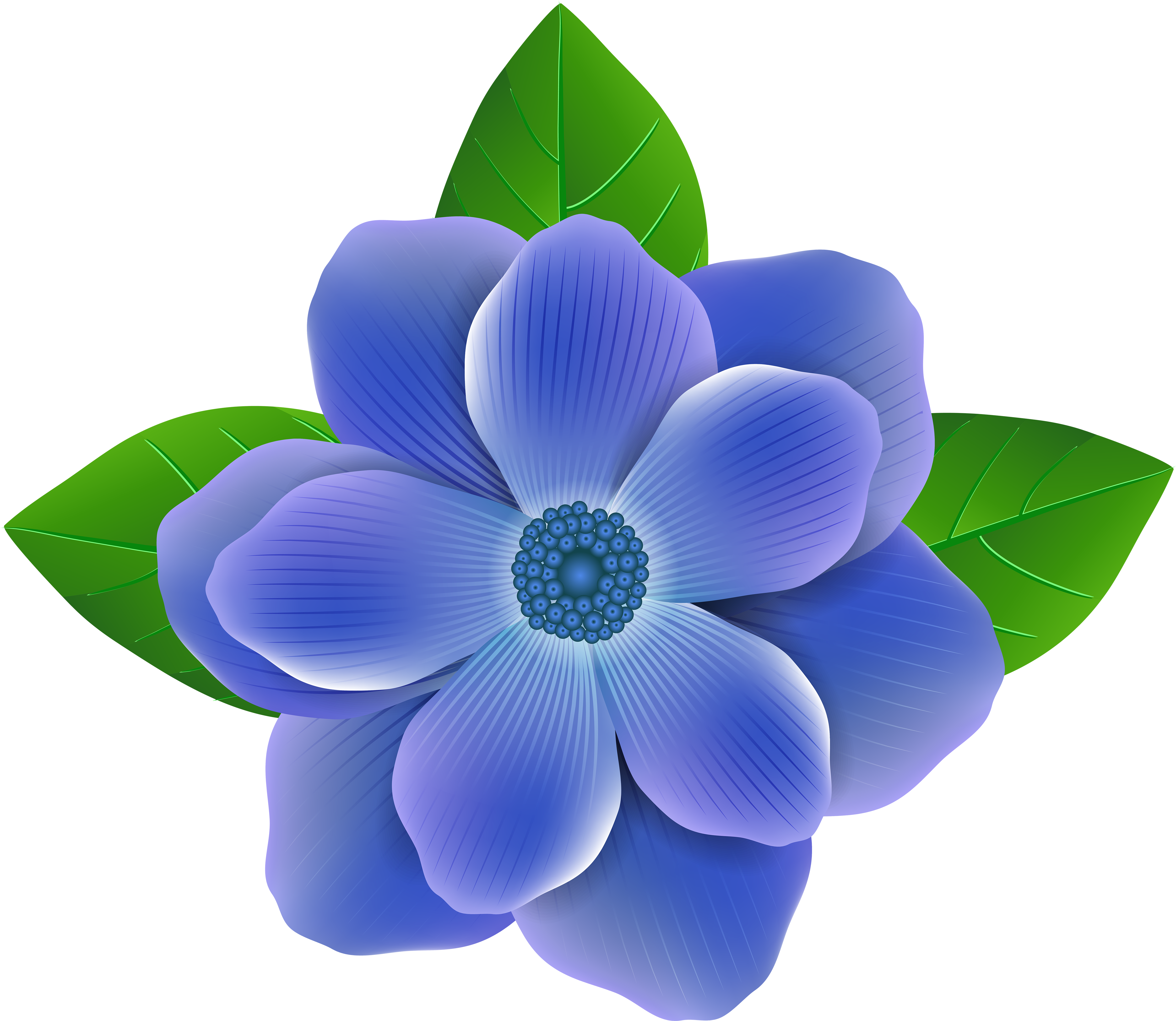 Blue Flower Png Clip Art Image - Blue Flower Clipart (5000x4341)