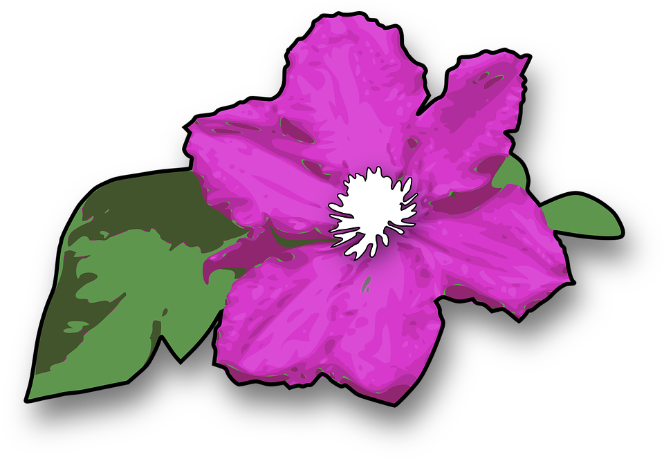 Violet Flower Cliparts 15, - Jungle Flowers Clip Art (960x664)