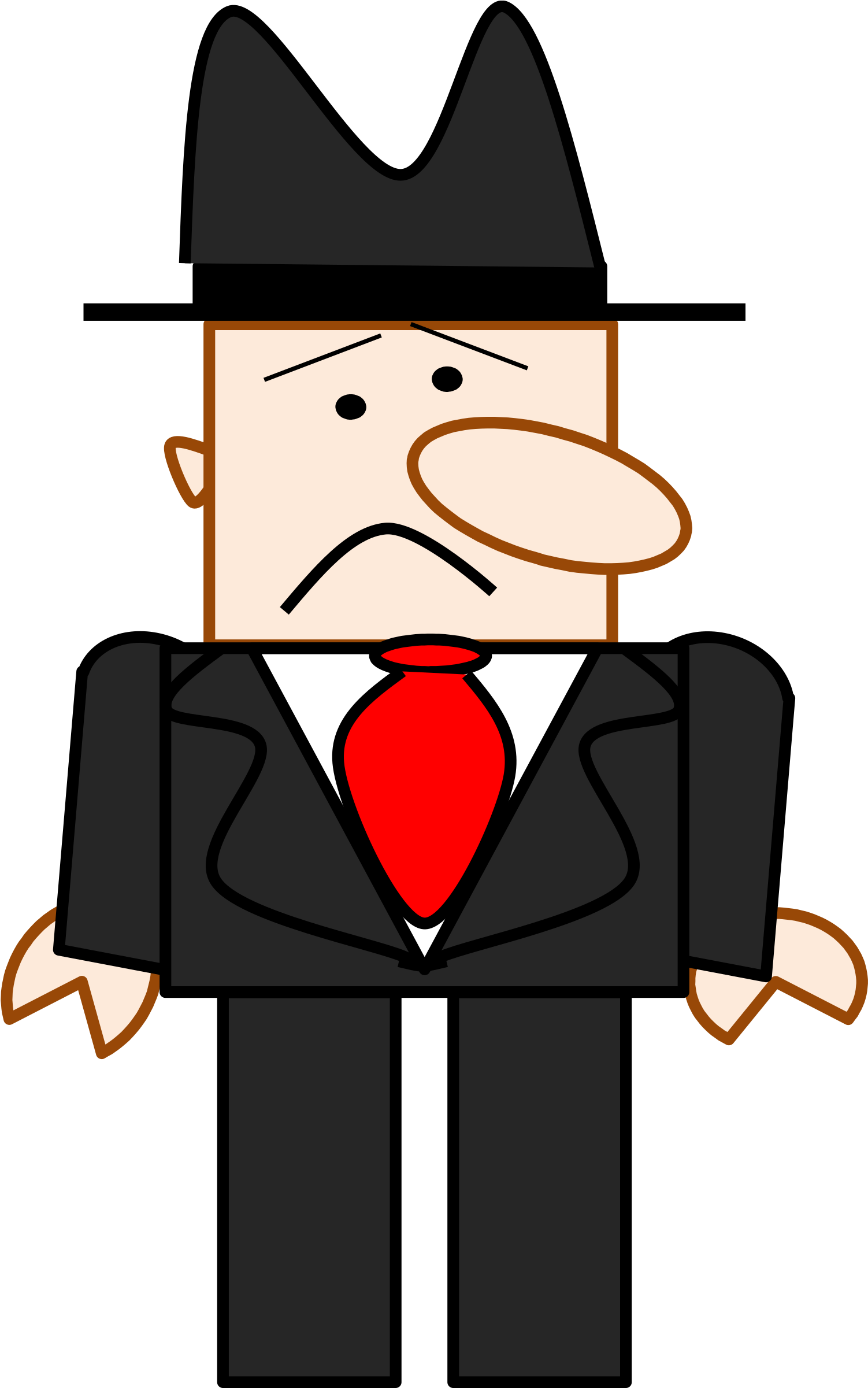 Big Image - Sad Cartoon Man Transparent (1567x2400)