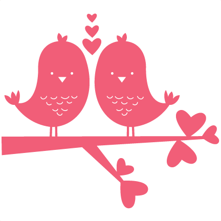 Bird In Love On Branch $0 Clipart - Doodle Love Clip Art (432x432)