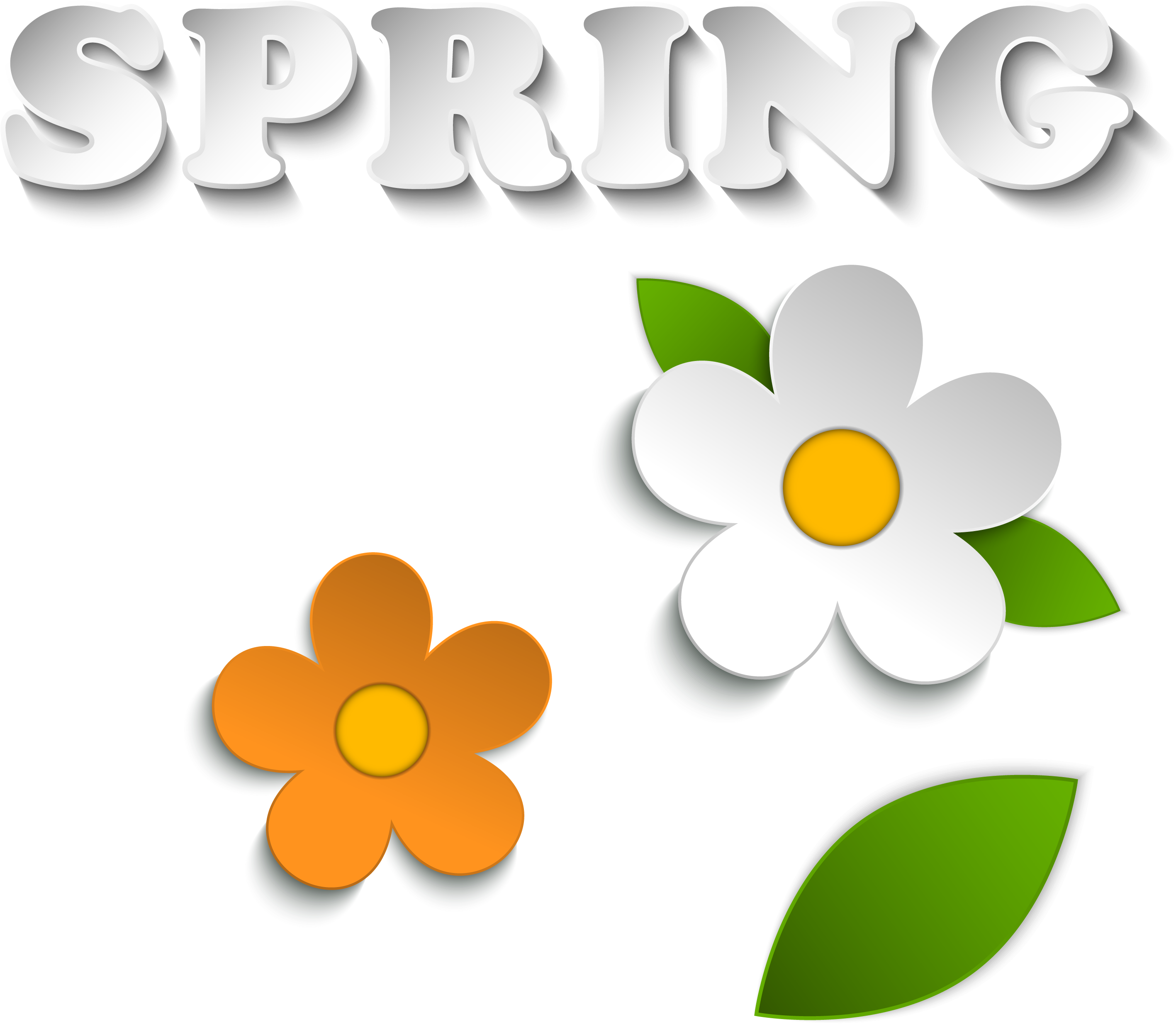 Spring New Flower Stickers Three - Three-dimensional Space (3125x3125)