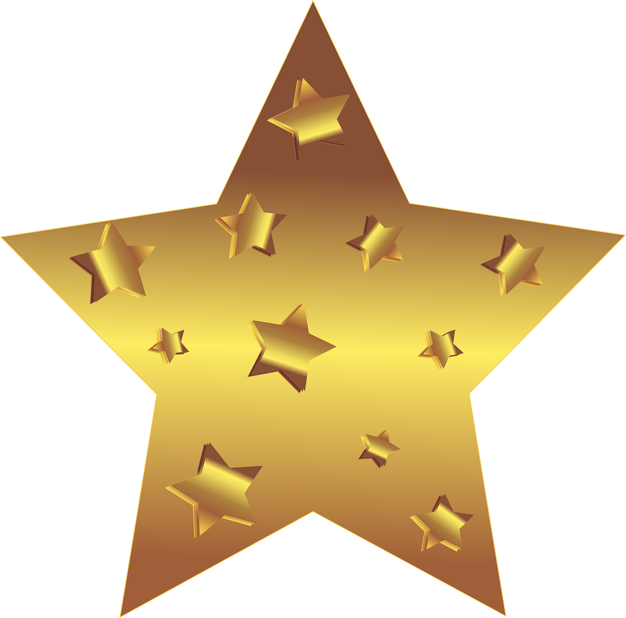 Stars Drawing 8, Buy Clip Art - Golden Star Beach Towel (1280x1263)