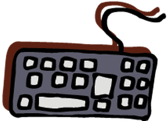 Computer Keyboard - Computer Keyboard Clipart Png (658x399)
