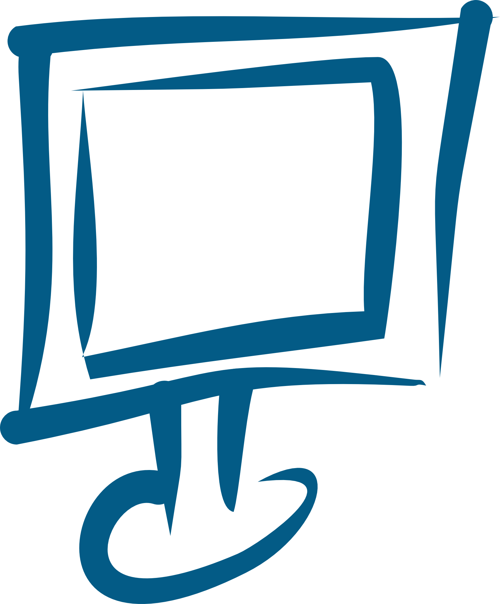 Drawing Of A Computer Monitor Free Image - Computer Drawing Png (1589x1920)