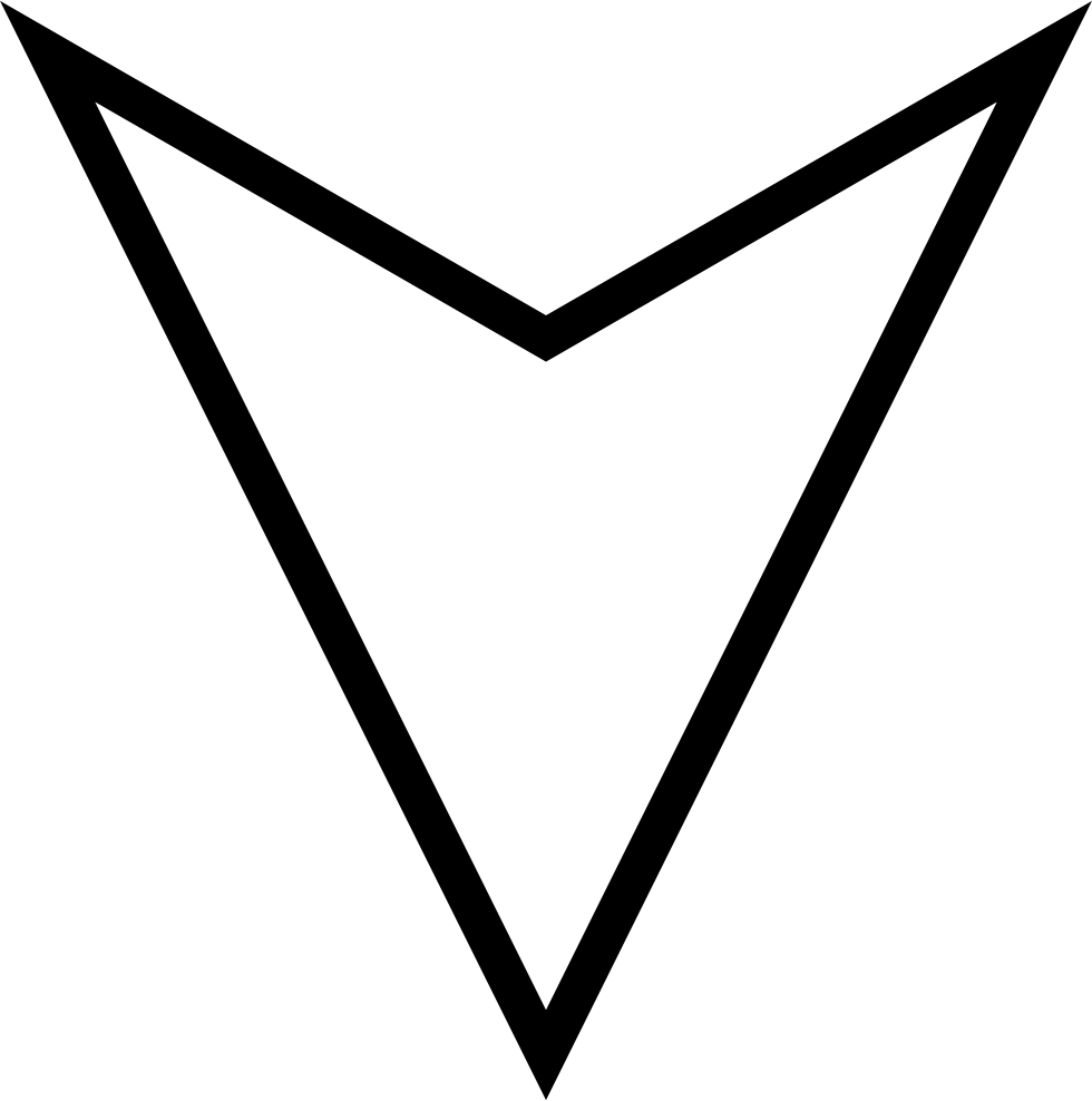 Mouse Cursor Pointing Down Comments - Arrow Down Png (980x988)