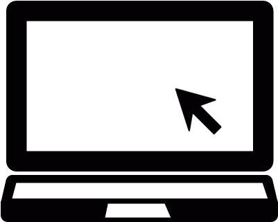 Laptop With Mouse Cursor Vector - Free Laptop Icon (400x400)