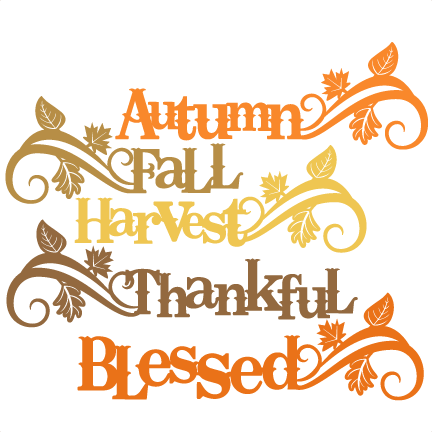 The Word Fall Clipart - Fall Word Clip Art (432x432)