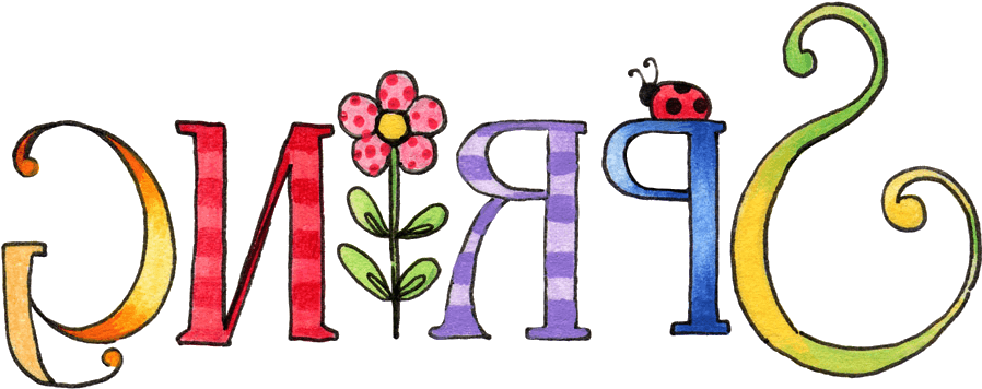 Spring Word Clipart - Spring Word Clipart (907x360)