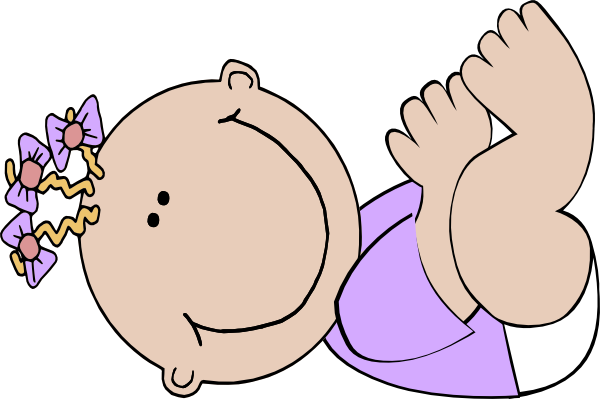 Happy Baby Girl Clip Art At Clker - Clip Art Happy Baby (600x399)