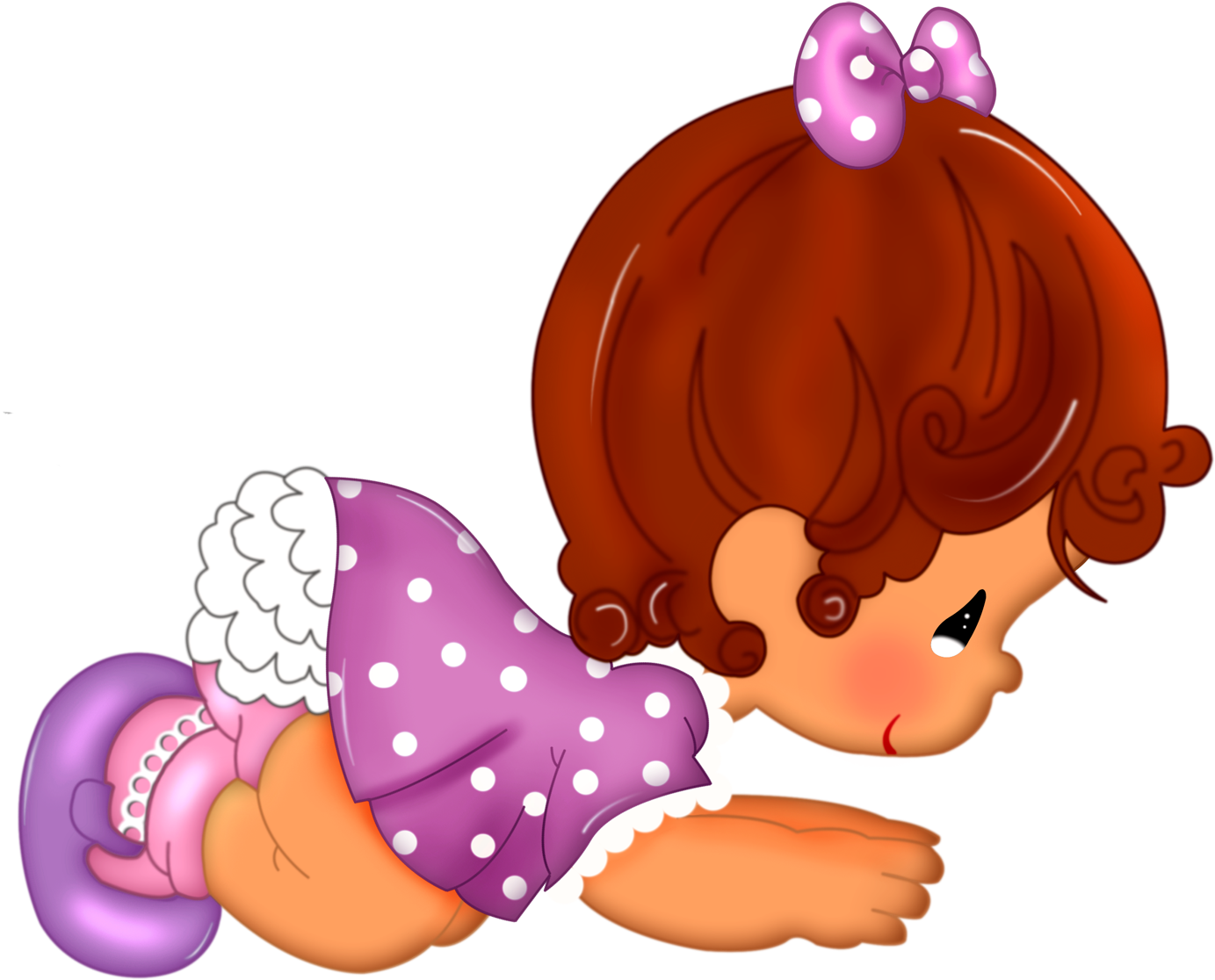 Baby Girl Clipart - Baby Girl Cartoon (1400x1154)