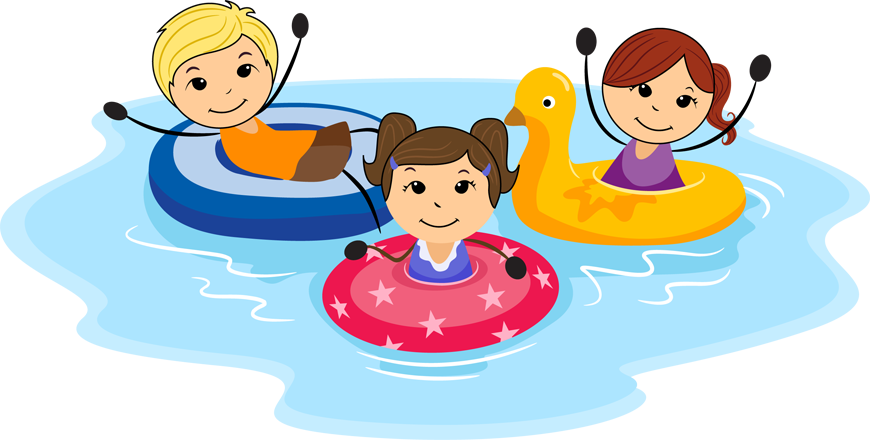 Kids Summer Fun Clip Art Site About Children - Children Swimming Clipart (870x440)