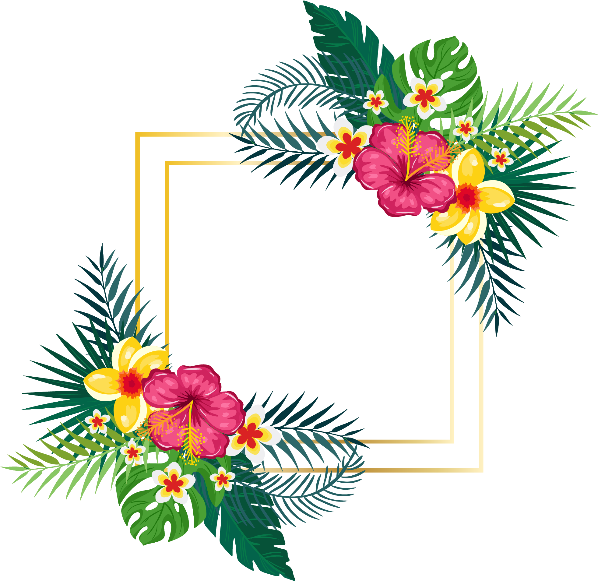 Floral Design Watercolor Painting Flower - Summer Background Design (2084x2084)