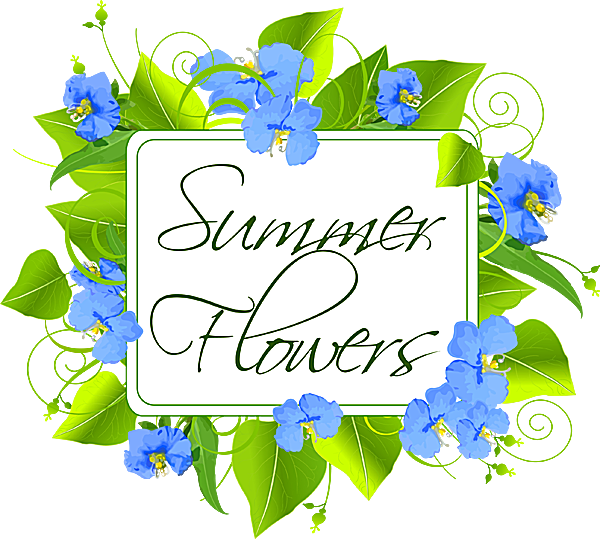 A Bouquet Of Summer Flowers Clip Art - Transparent Blue Mother's Day (600x539)