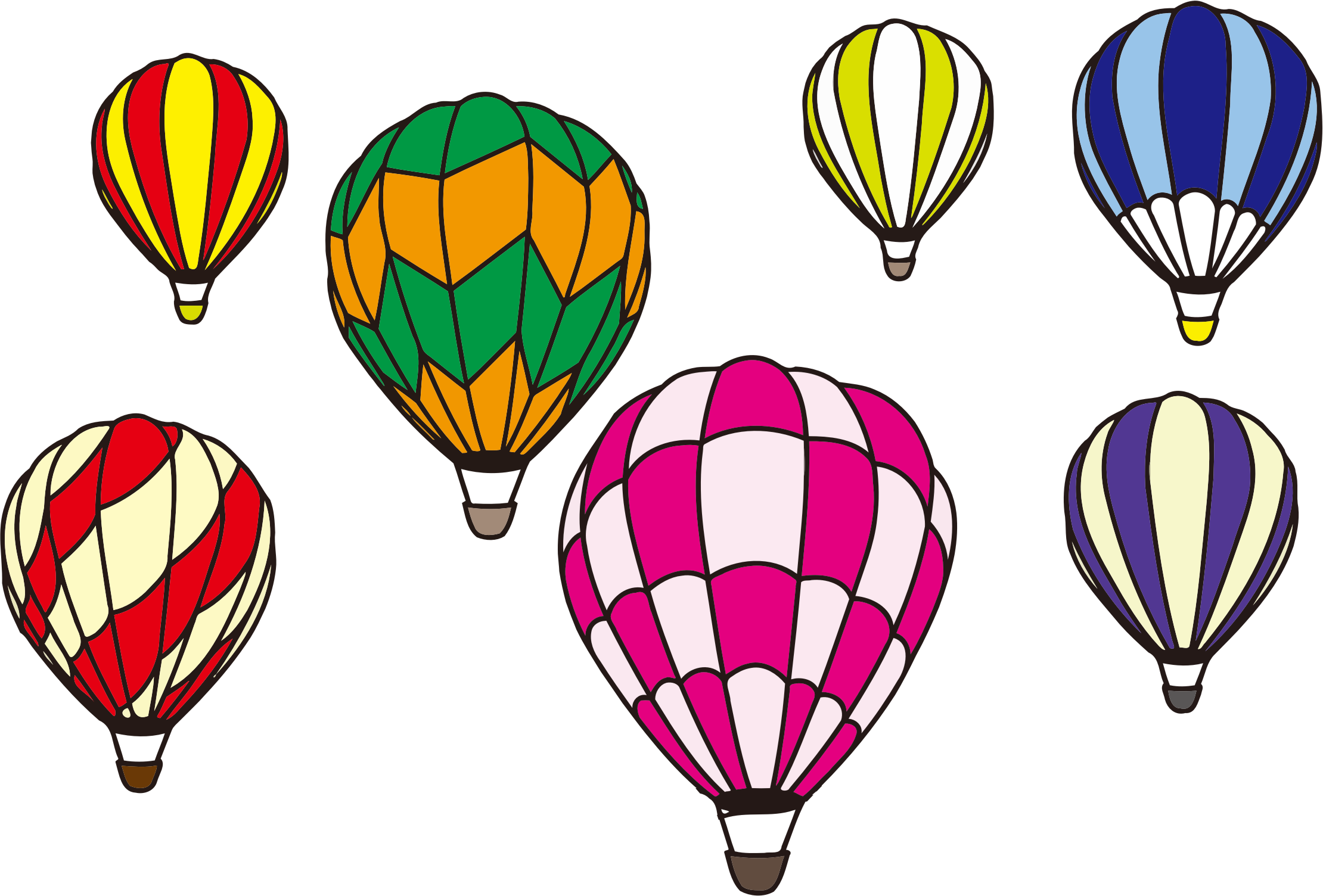 Hot Air Balloon Scene Minus Background - Hot Air Balloon Clipart (2220x1504)