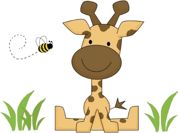 Baby Girl Giraffe Clip Art - Baby Giraffe Clip Art (600x600)
