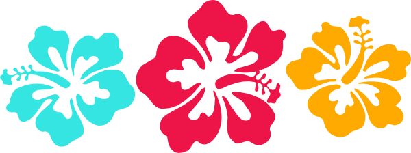 Hawaiian Flower Hibiscus Flower Clipart Clip Art Library - Hibiscus Flowers Clip Art (600x224)