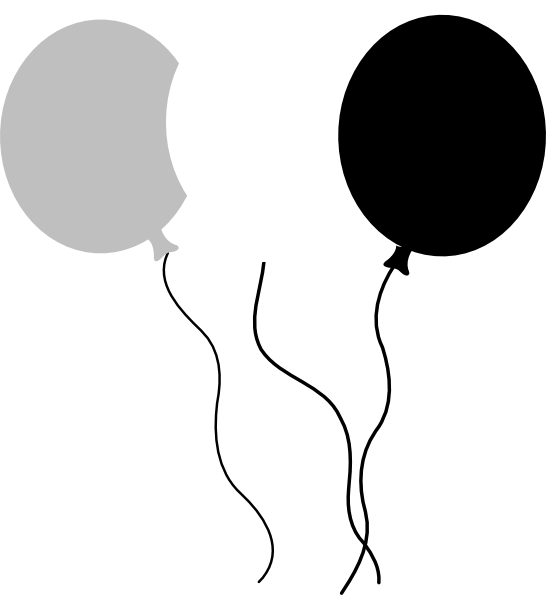 Balloon Trio Clip Art - White Balloon Vector Png (546x595)