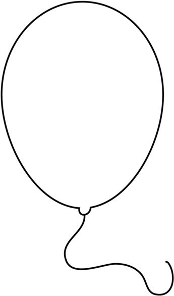 Black And White Balloon Clipart - Circle (353x600)