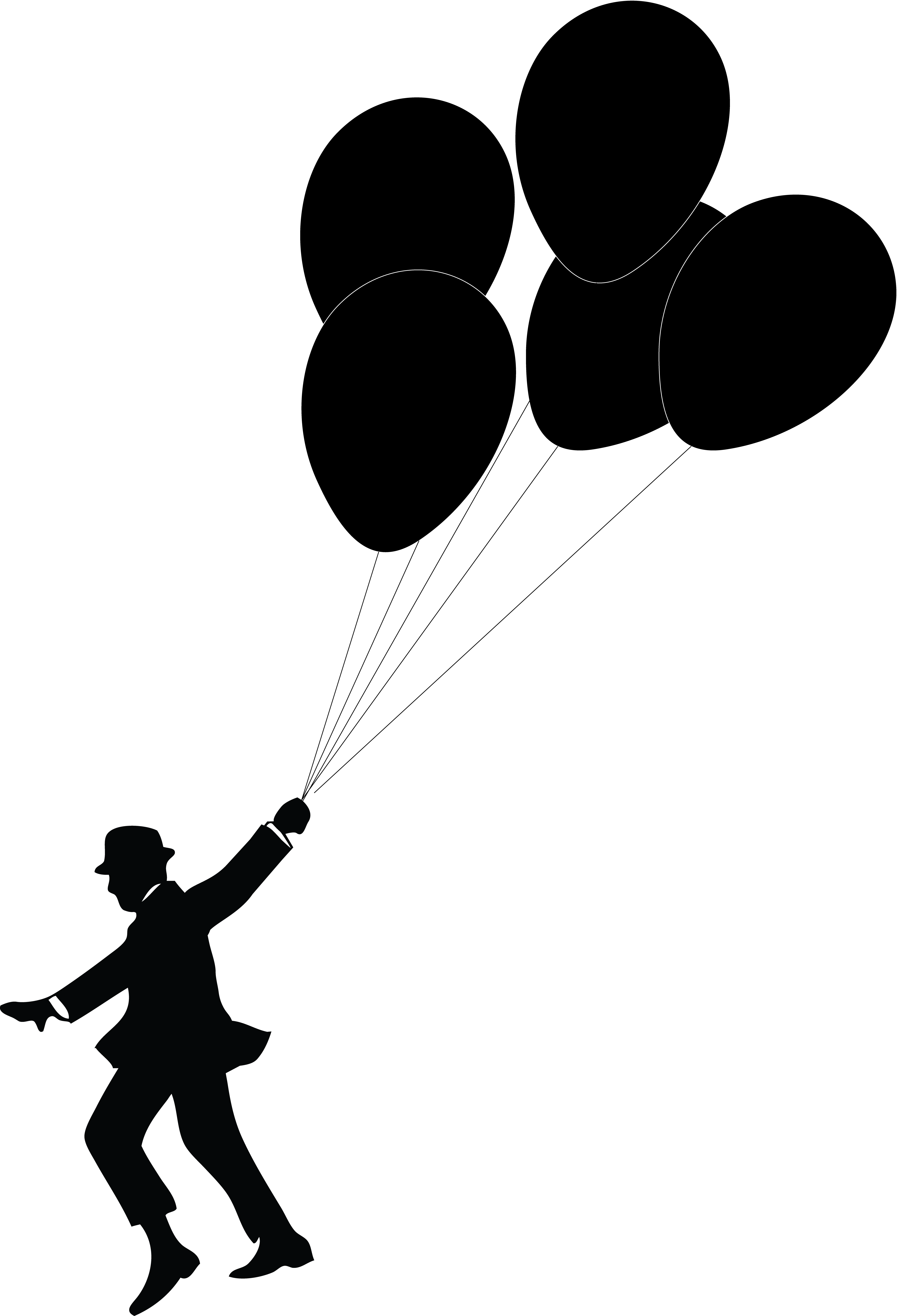 Balloon Silhouette - Balloons Silhouette (5498x8067)