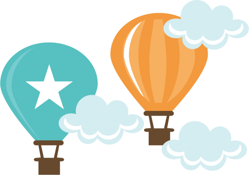 Hot Air Balloons Svg Cut Files For Scrapbooking Cardmaking - Hot Air Balloon Svg (800x562)