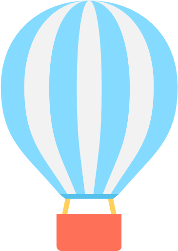 Hot Air Balloon Free Icon - Balloon Hot Air Blue Png (512x512)