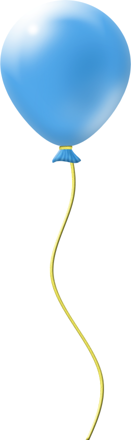 Blue Balloon Clipart - Free Clipart Blue Balloon (262x876)
