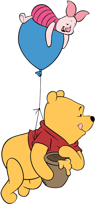 Balloon Clipart Pooh - Clip Art (328x695)