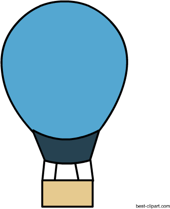 Free Blue Hot Air Balloon Clip Art - Clip Art (450x450)