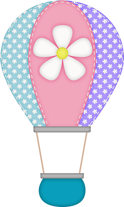 Gd Ss Hot Air Balloon - Purple Elephant Baby Shower (468x750)