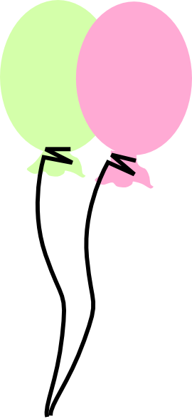 Green And Pink Balloon Clip Art At Clker - Pink And Green Balloons (270x588)