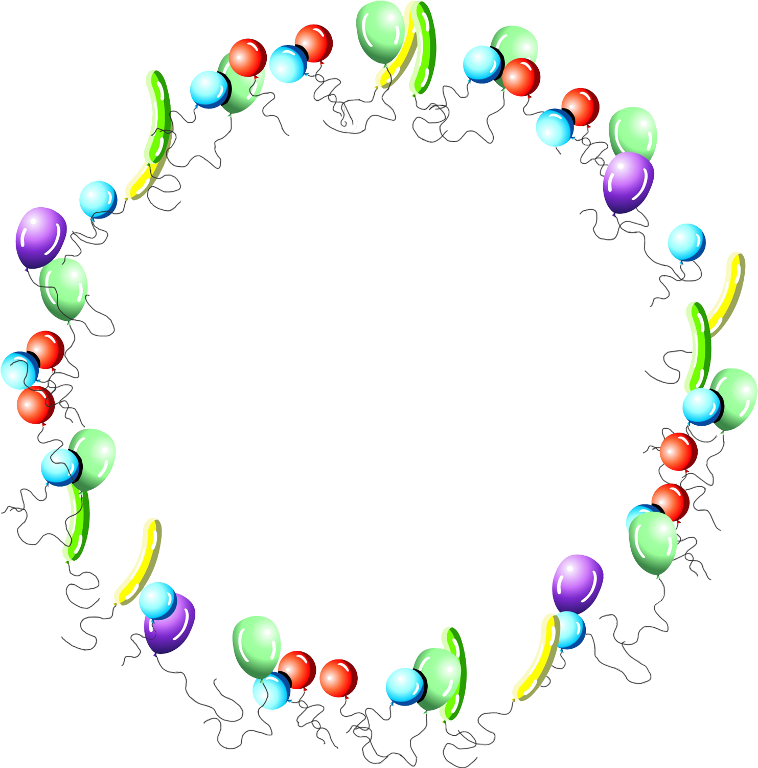 Hot Air Balloon Birthday Clip Art - Hot Air Balloon Birthday Clip Art (1500x1500)