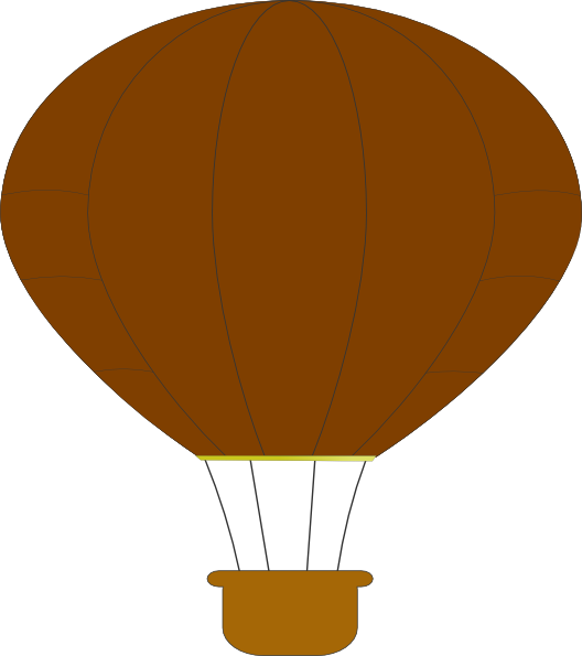 Balloon Clipart Brown - Brown Hot Air Balloon (528x595)