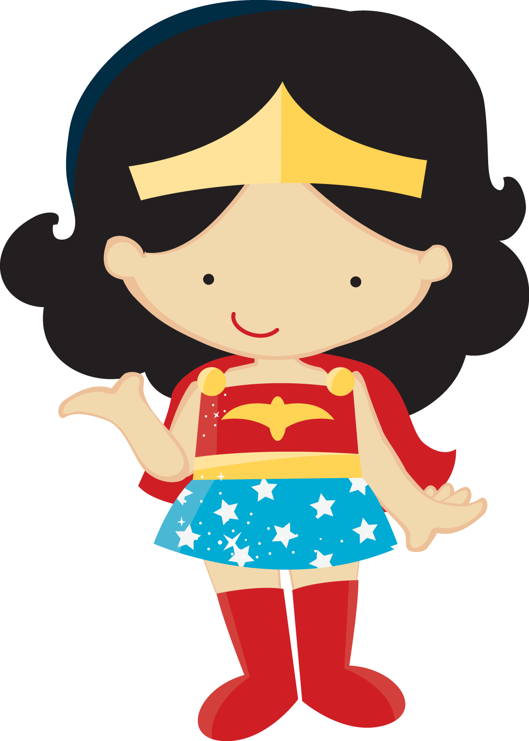 Superhero Girls Clipart, Girl Power Clipart, Supergirls, - Mulher Maravilha Baby Png (1075x1506)