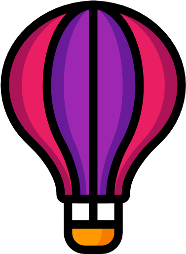 Hot Air Balloon Line Pink M Clip Art - Luz Y Fuerza Del Centro (512x512)