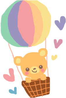 Bear In Hot Air Balloon By Thekarinaz - Bear In Hot Air Balloon (320x426)