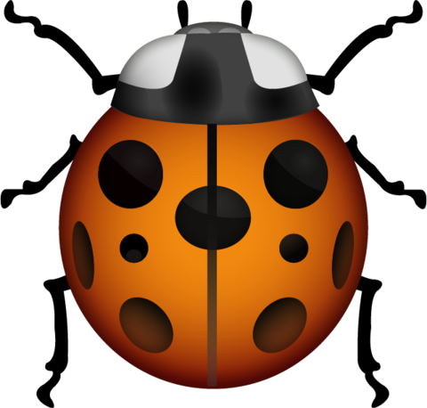 Download Lady Beetle Emoji Png - Bugs Emoji (642x612)