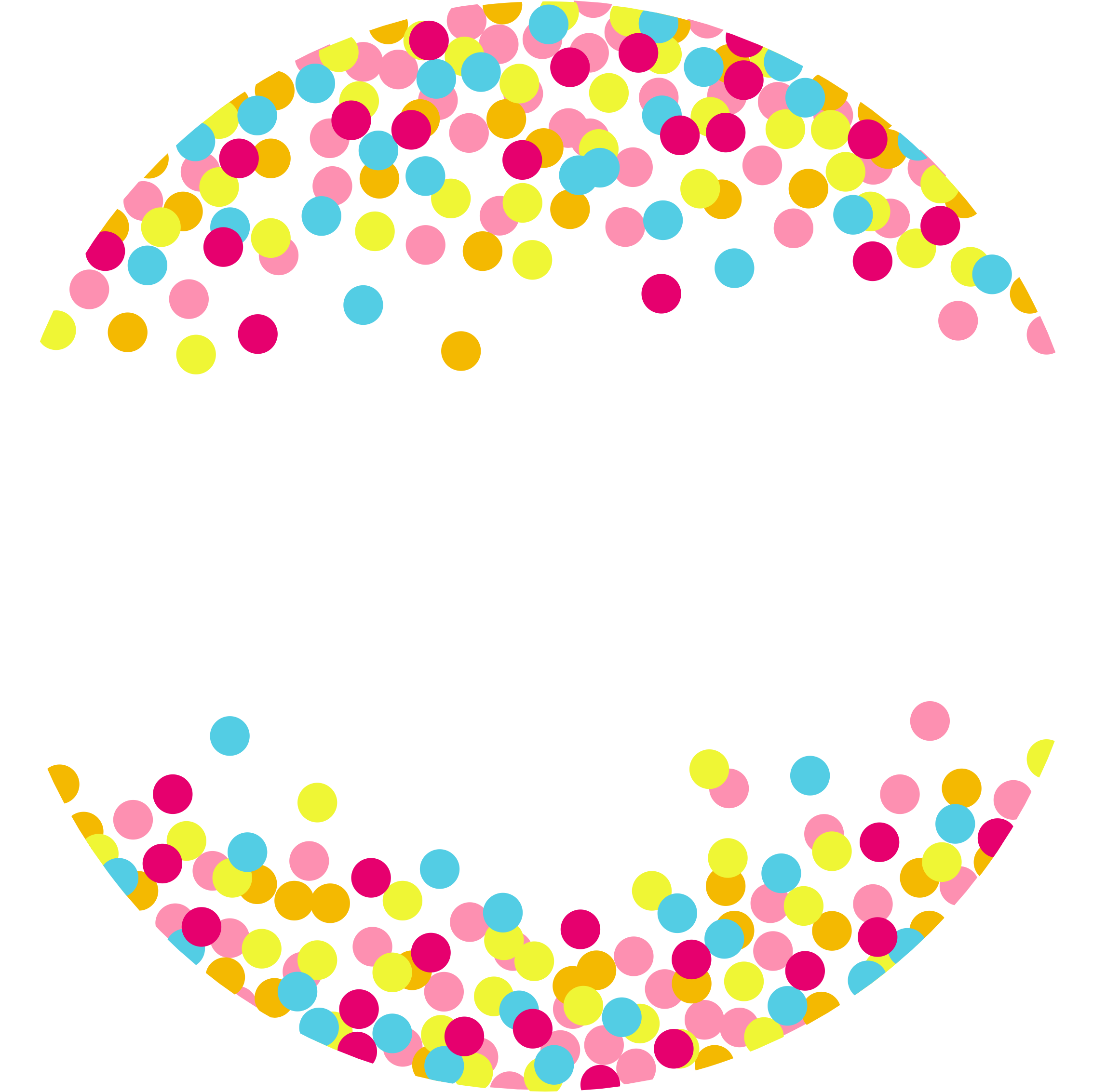 Confetti Paper Serpentine Streamer Clip Art - Confetti Circle Png (2335x2265)