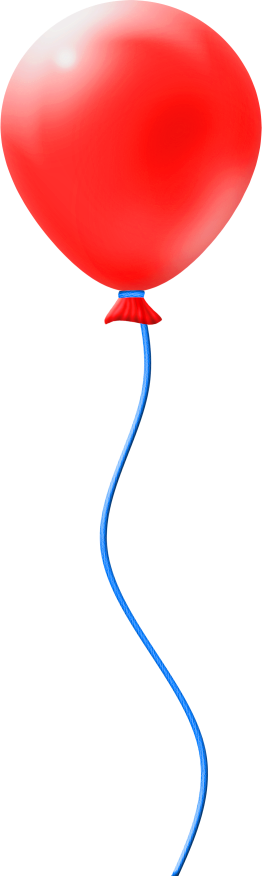 Red Balloon Clip Art - Red Balloon Clip Art (262x876)