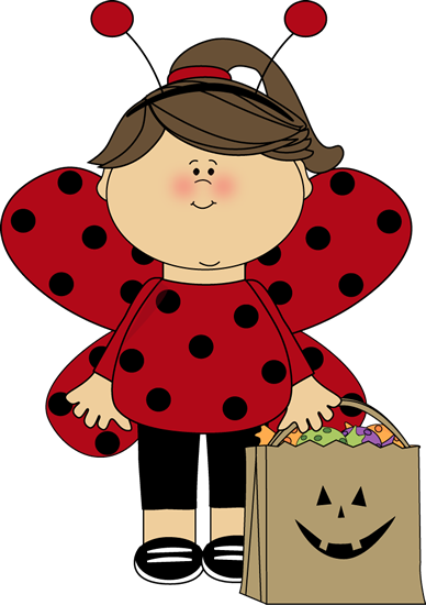 Bug Clipart Halloween - Halloween Kid Clipart (388x550)