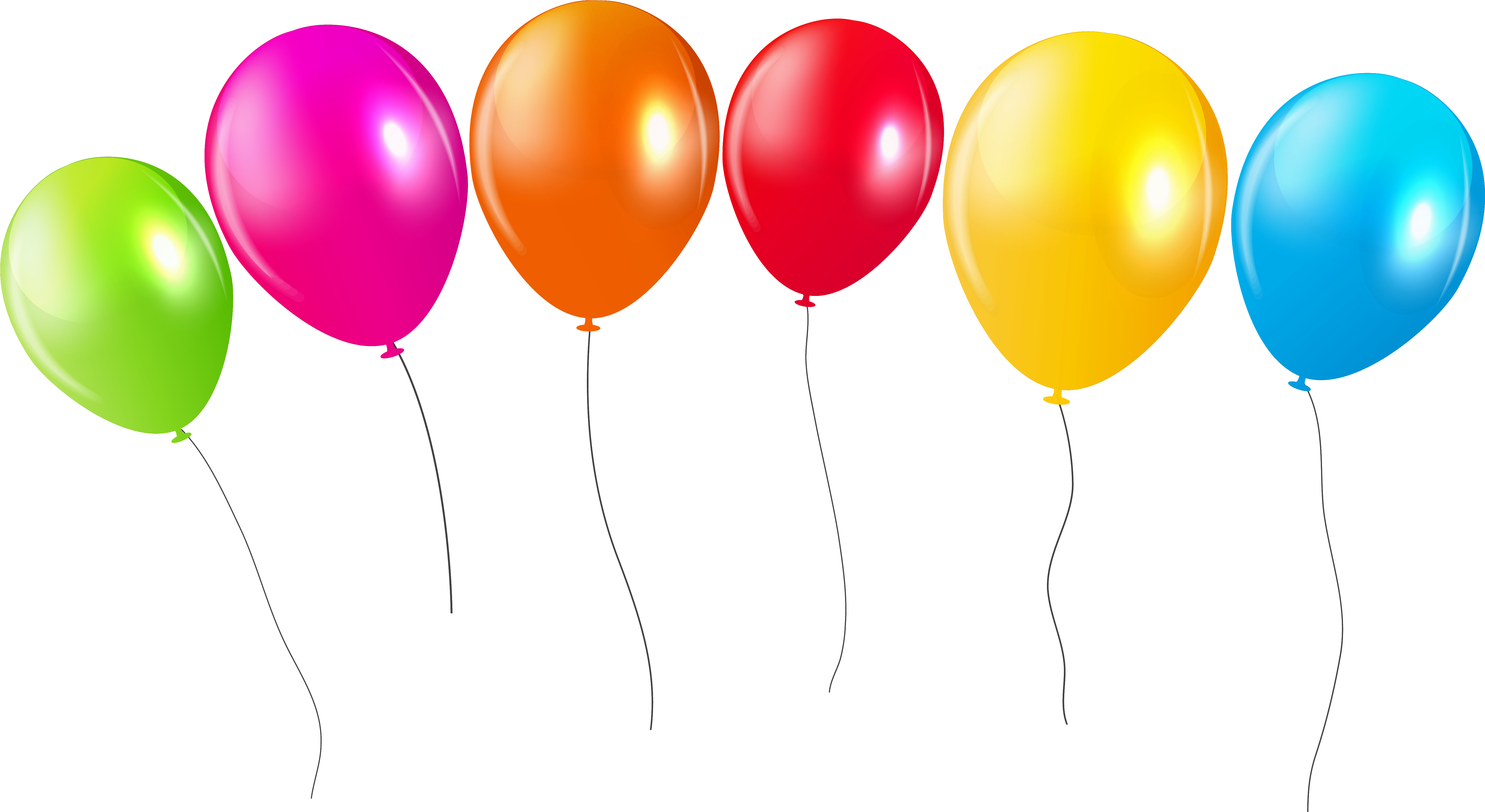 Transparent Colorful Balloons Png Clipar - سكرابز اطارات بالونات (6280x3435)