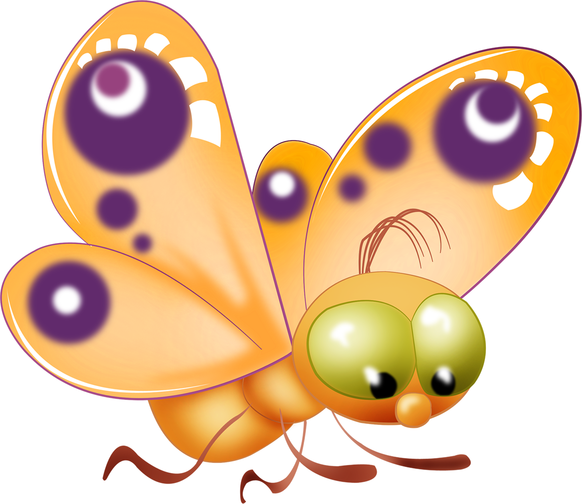 Baby Butterfly Cartoon Clip Art Pictures - Butterfly Cartoon Png (1200x1039)