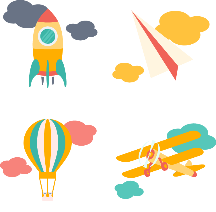 Airplane Balloon Cartoon Clip Art - Airplane Balloon Cartoon Clip Art (753x741)
