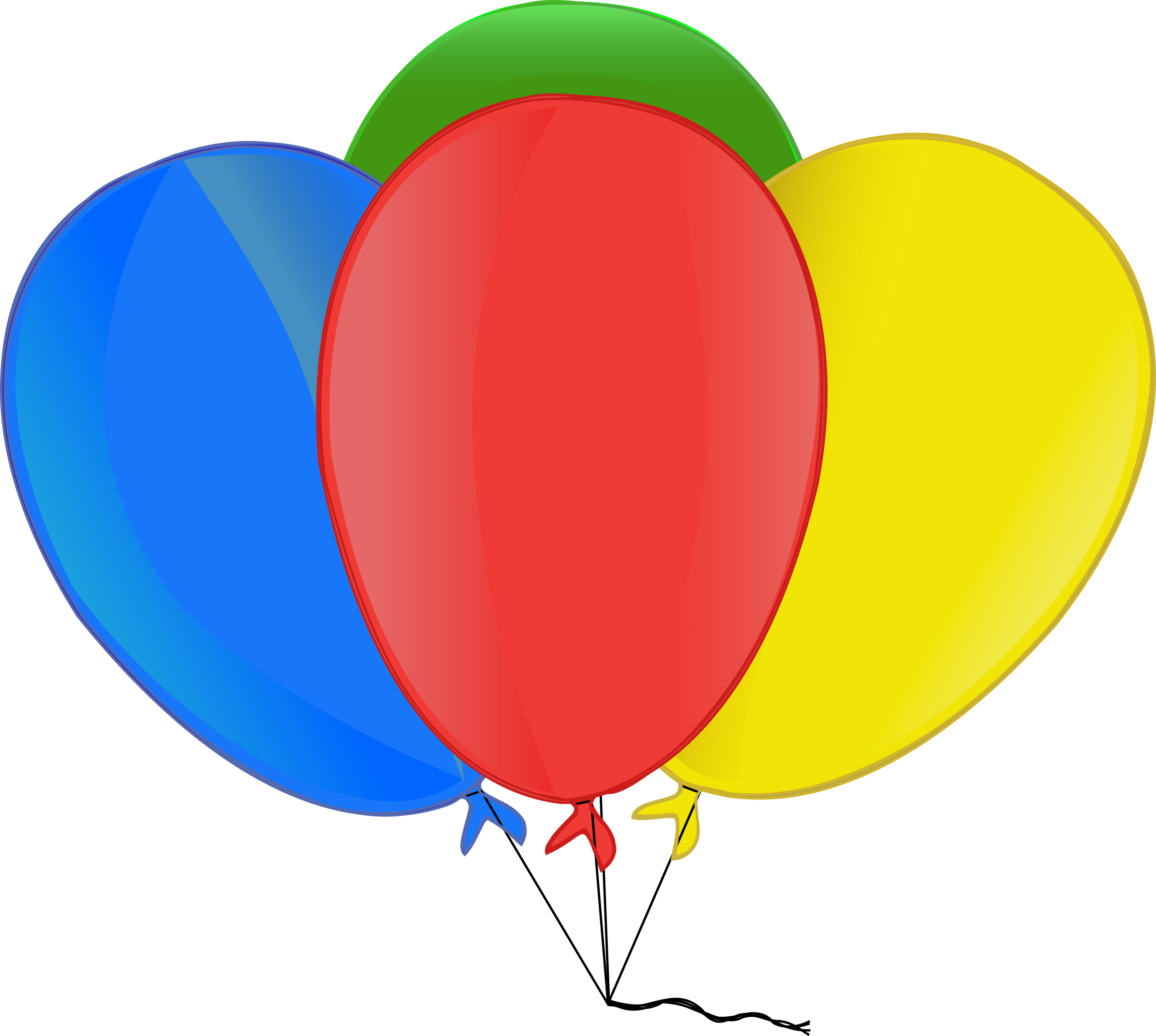 Coloridos - Red Yellow Blue Green Balloons (2400x2151)