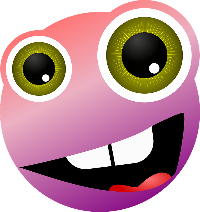 Big Cartoon Eyes 4, Buy Clip Art - Smiley Fou (680x720)