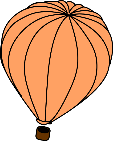 Hot Air Balloon Grey Clip Art At Clkercom Vector - Hot Air Balloon Coloring Page (480x597)