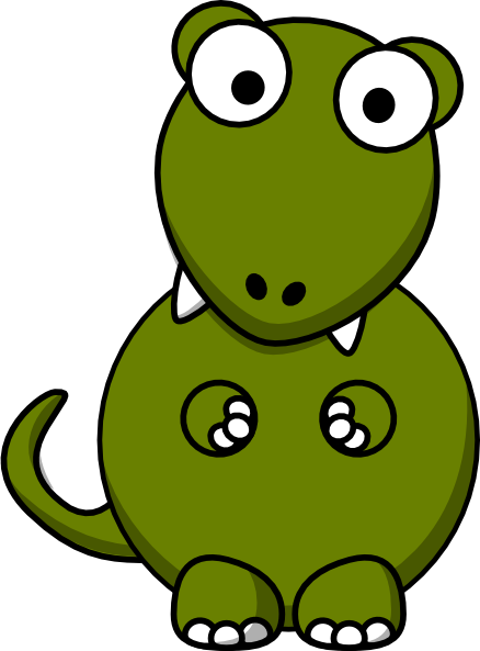 Small - Cartoon Tyrannosaurus Rex Dinosaur Shower Curtain (438x593)